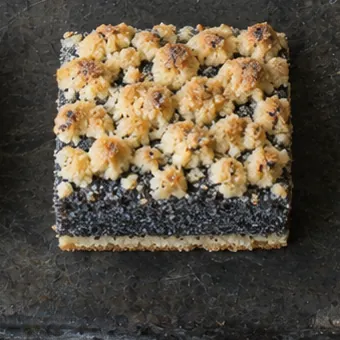 Mohnkuchen mit Streuseln